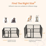 Outdoor dog fence, 8-piece board dog fence. 31 inch portable pet sports fence. Black, 26.3 inches wide x 31.5 inches high. - V.I.P Digital Presence
