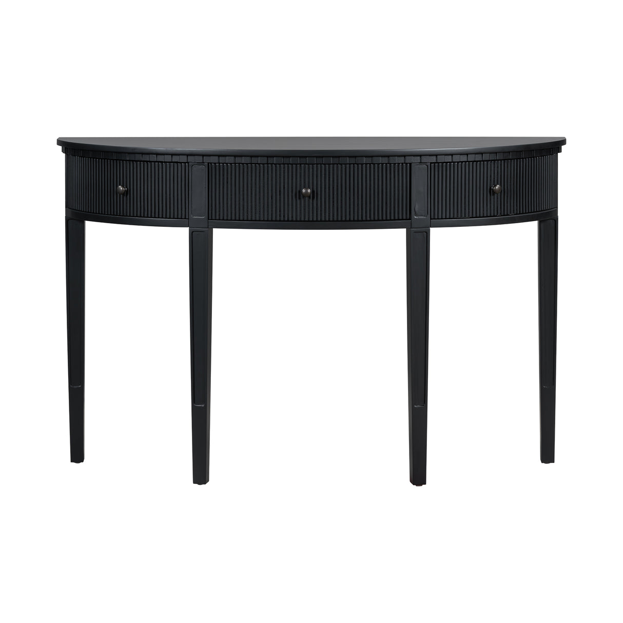 U-Style Distinctive Features of Pine Veneer Console Table with Vertical Stripe Drawer Fronts and Four Legs - V.I.P Digital Presence