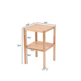 2-Tier Birch Bathroom Shelf, Narrow Shelving Unit, Multifunctional Storage Rack, Corner Rack, for Kitchen Natural - V.I.P Digital Presence