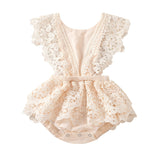 Solid color backless lace up baby jumpsuit - V.I.P Digital Presence
