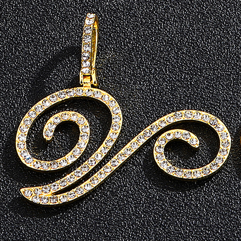 Hip hop accessories grass letter pendant melon seed buckle Cuban chain accessory - V.I.P Digital Presence