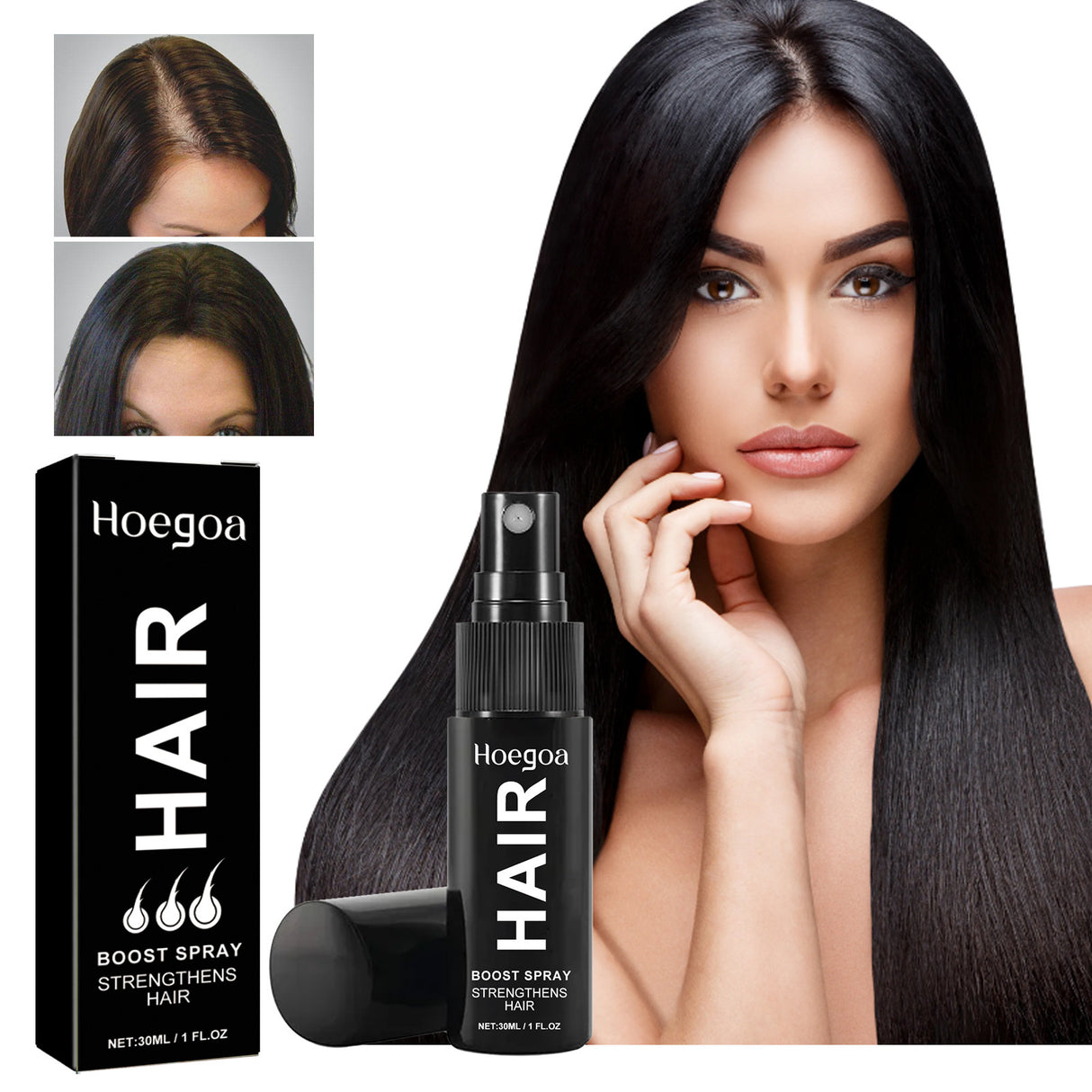Hair Boost Spray, Ginger Multiflorum Essence Moisturizes Scalp And Prevents Hair Loss - V.I.P Digital Presence