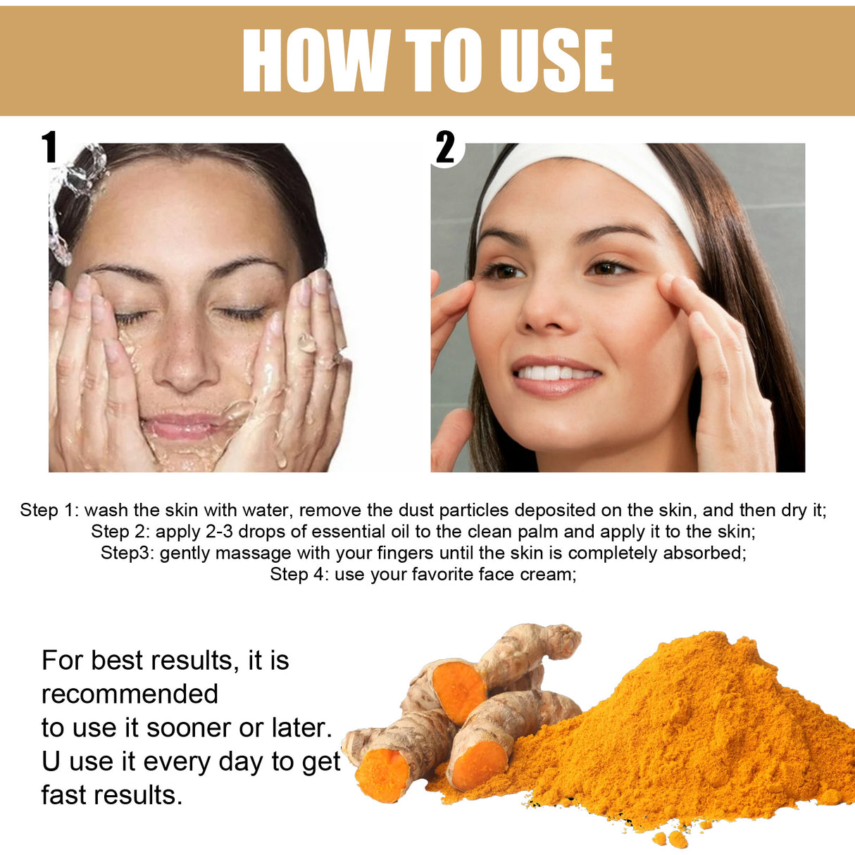 Turmeric Correction Essence Facial Care Hydrating Moisturizing Gentle Moisturizing Skin Care Essence - V.I.P Digital Presence