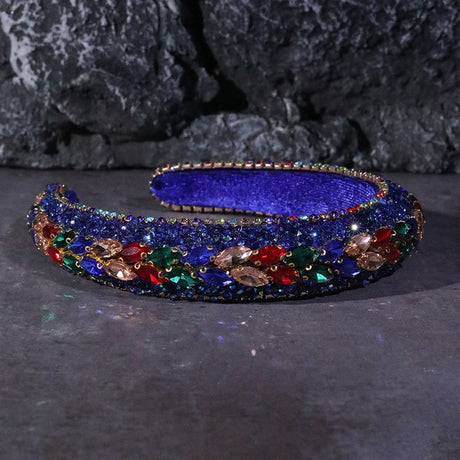 Colored diamond sponge Baroque vintage headband - V.I.P Digital Presence