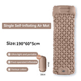 Colchoneta inflable doble para dormir para exteriores, con almohada y bomba incorporadas, para acampar, hacer mochilerismo y hacer senderismo.