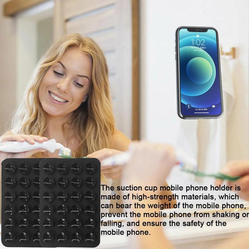 Thickened new mobile phone silicone suction cup 24 square suction cups mobile phone leather case silicone suction cup - V.I.P Digital Presence