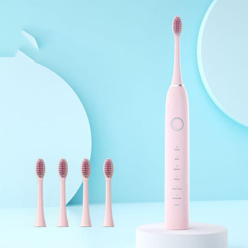 Intelligent electric toothbrush adult soft bristled household sound wave fully automatic charging simple and stylish waterproof - V.I.P Digital Presence