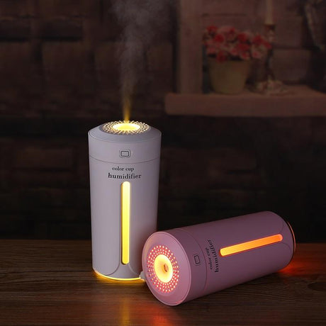 Color Cup USB Air Humidifier for Home Car Ultrasonic Mini Aroma Diffuser Air Purifier with LED Lights - V.I.P Digital Presence
