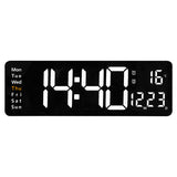 13/16 Inches Large LED Digital Wall Clock ,Wall Mounted Remote Control Temperature Date Week Display Timer Dual Alarm Clock - V.I.P Digital Presence