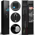 5 gun safes with 3 pistol pockets, quick access biometric adjustable heavy-duty gun rack mounted gun safes - V.I.P Digital Presence