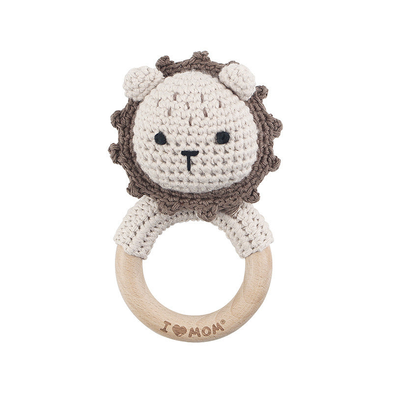 Campana relajante para bebé con nombre tallado, regalo para recién nacido, regalo para el baño, muñeca de dibujos animados tejida