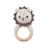 Campana relajante para bebé con nombre tallado, regalo para recién nacido, regalo para el baño, muñeca de dibujos animados tejida