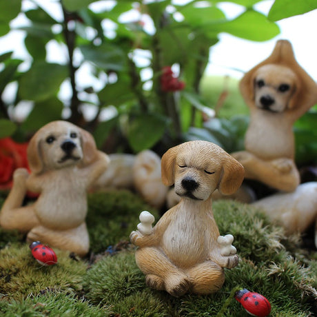 Mini Puppy Plugin Garden Bonsai Ornament Decoration Micro Landscape Resin - V.I.P Digital Presence