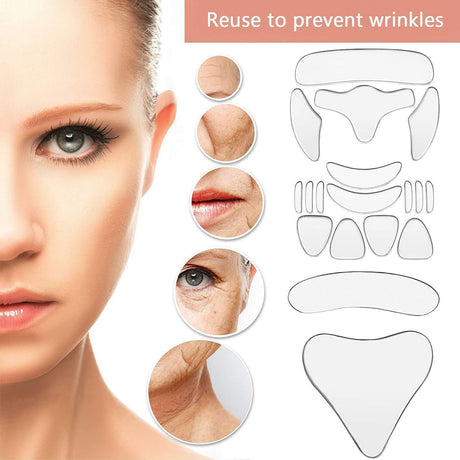 18pcs Silicone Anti-Wrinkle Sticker Tight Wrinkle-Removing Anti-Wrinkle Silicone Beauty Sticker Law Line Sticker Eye Sticker Chest Sticker - V.I.P Digital Presence