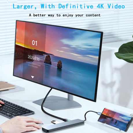 Ten in One Expansion Dock Type-C to HDMI 4K 100Mbps Ethernet Port Laptop Expansion Dock USB Hub - V.I.P Digital Presence