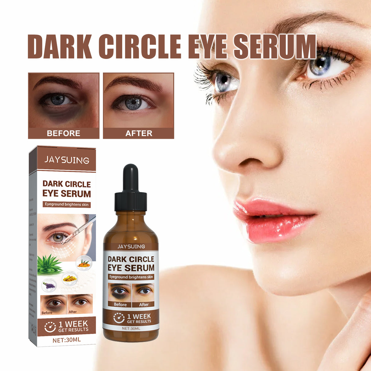 Dark Circles Serum, Light Line Firming Dark Circles Moisturizing Eye Area Repair Serum