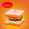 Baby wooden simulation burger, french fries, sandwich set, pillar pairing, food cutting, kitchen utensils, play with toys - V.I.P Digital Presence