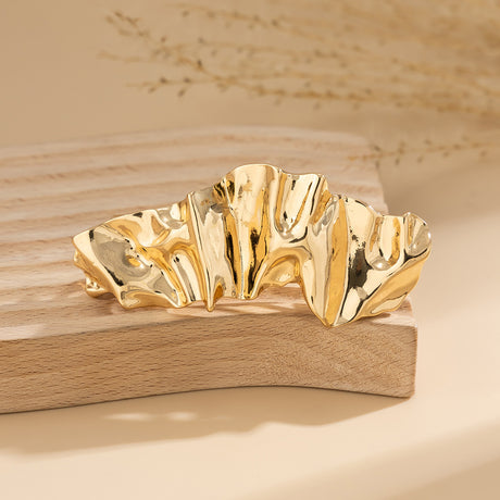 Metal concave convex folded alloy hair clip Hairpin irregular temperament hair clip - V.I.P Digital Presence