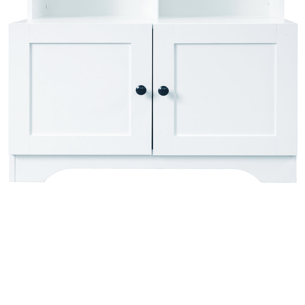 Bathroom storage cabinet, 4-door independent cabinet, adjustable shelf, open multi-layer shelf, white - V.I.P Digital Presence