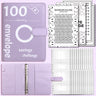 100 Envelope Challenge Binder Couple Save Money Challenge Envelope Sheet Pocket Book - V.I.P Digital Presence