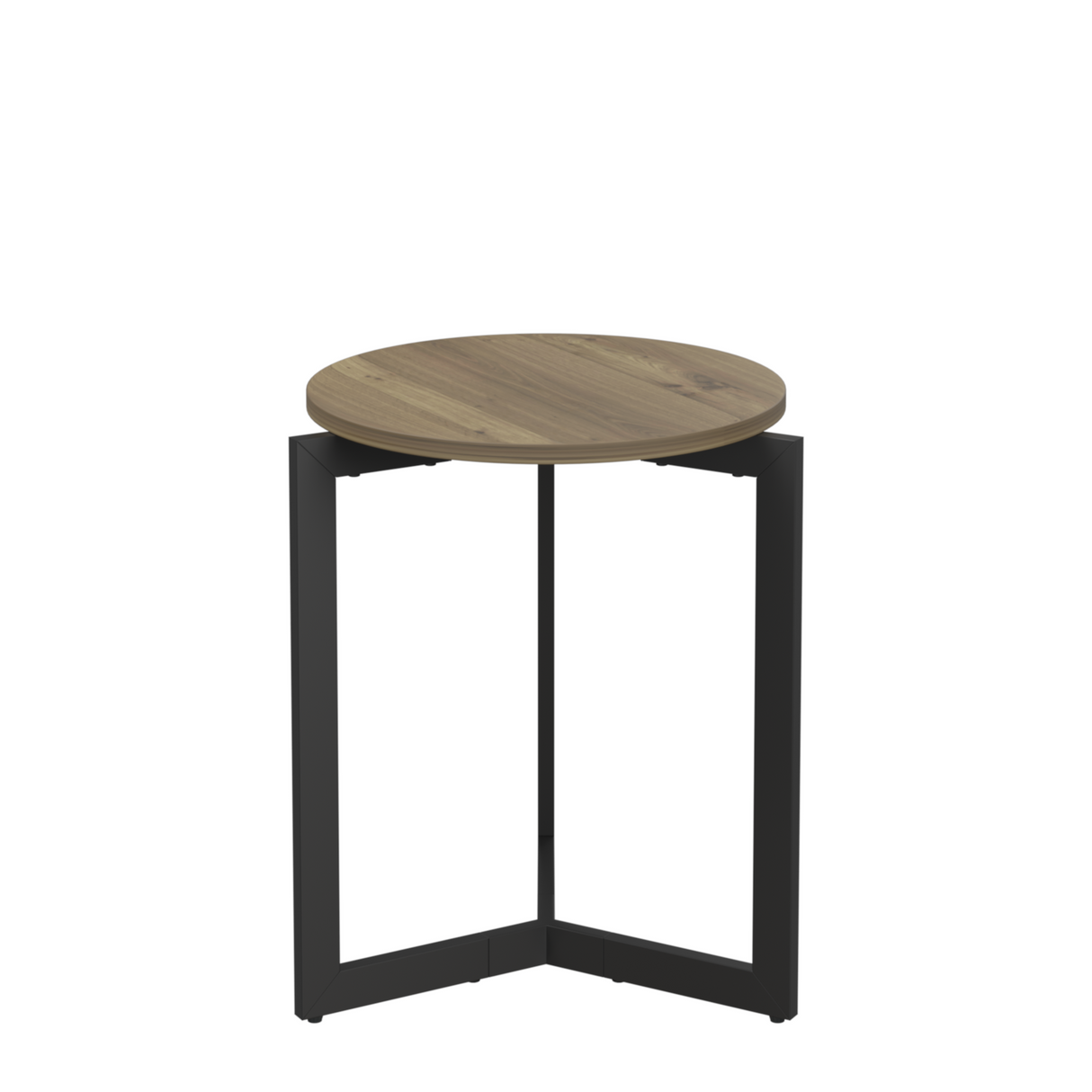 19.68''H Round Side Table, Round Accent End Table with Sturdy Metal Frame, Round Nightstand, for Living Room, Brown - V.I.P Digital Presence