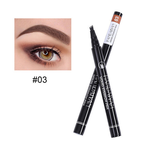 Four Head Eyebrow Pencil Liquid Eyebrow Pencil Very Fine Micro Carving Eyebrow Pencil Waterproof And Durable - V.I.P Digital Presence