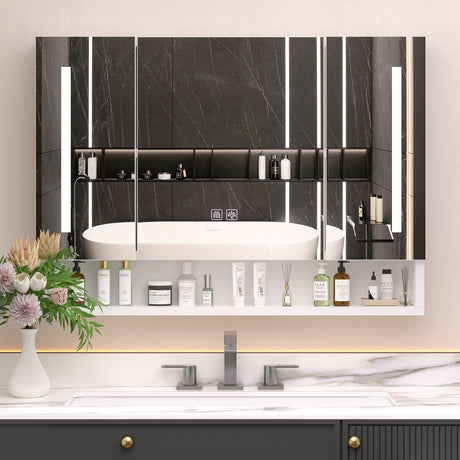 Modern 39x28 inch bathroom cabinets, medicine cabinets with mirrors and LED lights, and bathroom storage cabinets - V.I.P Digital Presence