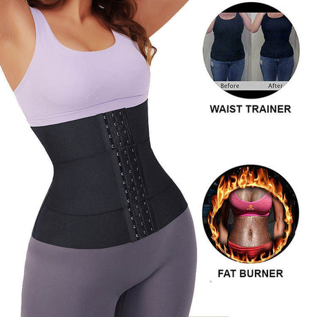 Waist Trainer Sports Sweat Postpartum Body Sculpting Double Belt Buckle Abdominal Belt - V.I.P Digital Presence