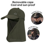 1pc Summer Baseball Cap with Detachable 360° Neck Sun Flap. For men, hiking, fishing, outdoor. - V.I.P Digital Presence