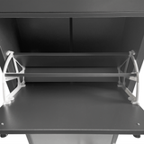 ONTREND functional with 2 flipped drawers, top shoe cabinet with adjustable panel, independent shoe rack, gray - V.I.P Digital Presence