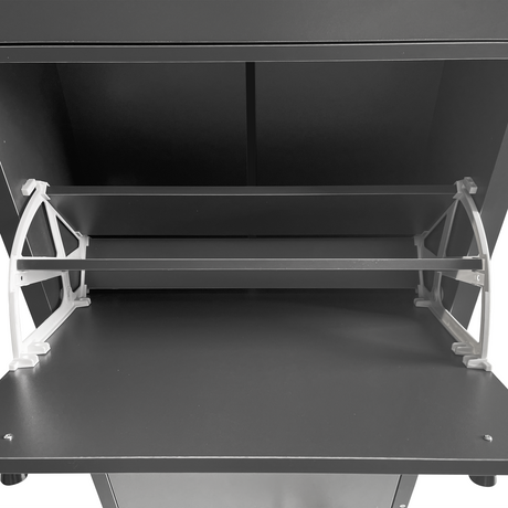 ONTREND functional with 2 flipped drawers, top shoe cabinet with adjustable panel, independent shoe rack, gray - V.I.P Digital Presence