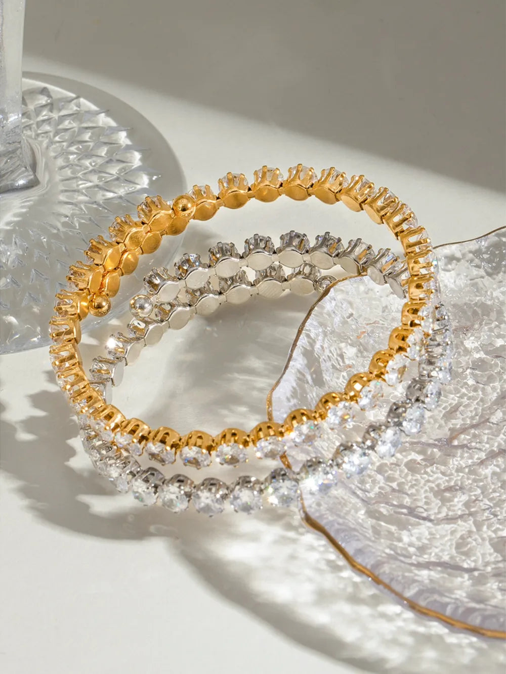 Stainless Steel Inlaid Zircon Bracelet - V.I.P Digital Presence