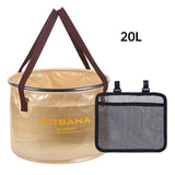 Cubo plegable para exteriores, para acampar, barbacoa portátil, para lavar platos, cubo telescópico para pesca 