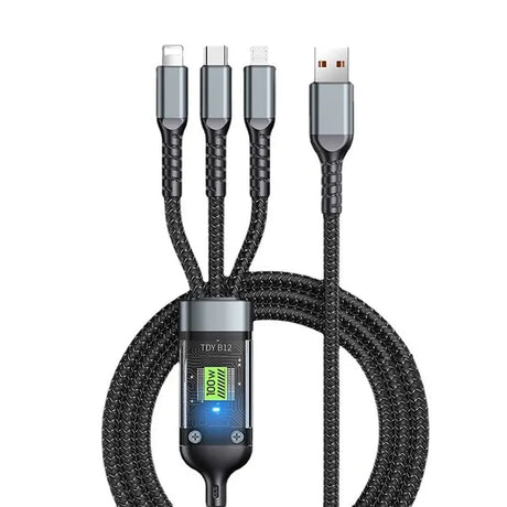 3 In 1 Usb 100w Cable For Fast Charging And Data Mini Usb Type C Micro Suitable For Iphone Android Xiaomi Huawei Oppo Charging - V.I.P Digital Presence