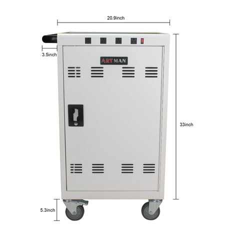 Mobile Charging Cart and Cabinet for Tablets Laptops 31+4-Device - V.I.P Digital Presence