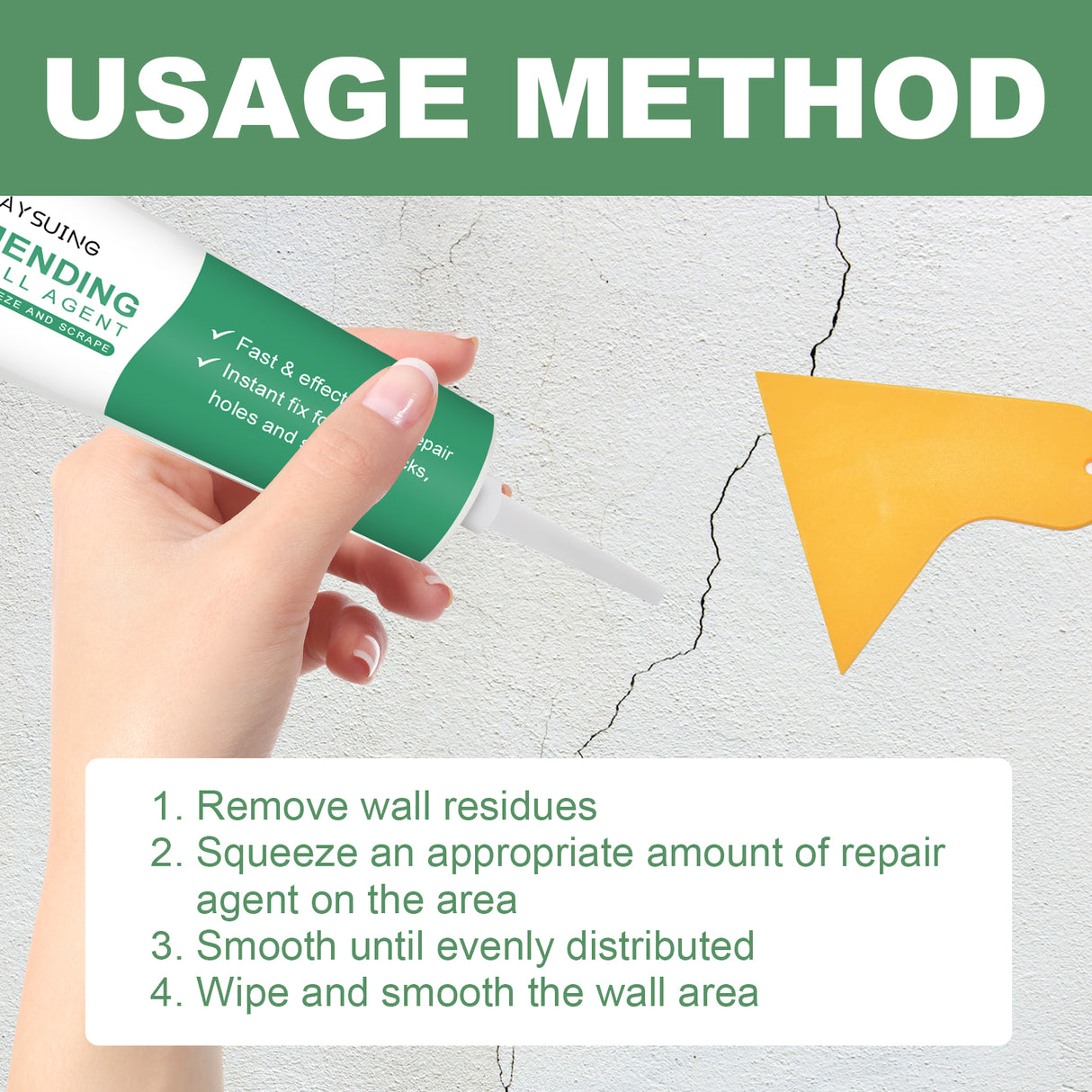 Wall Repair Plaster, Home Renovation Maintenance Wall Graffiti Cover Cracks Multi-functional Repair Plaster - V.I.P Digital Presence