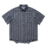 Wrinkled casual short sleeved shirt checkered half sleeved shirt - V.I.P Digital Presence