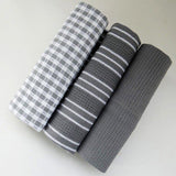3pcs Kitchen Towels Classic 100% Natural Cotton Tea Towels Dish Cloth Absorbent Lint-Free