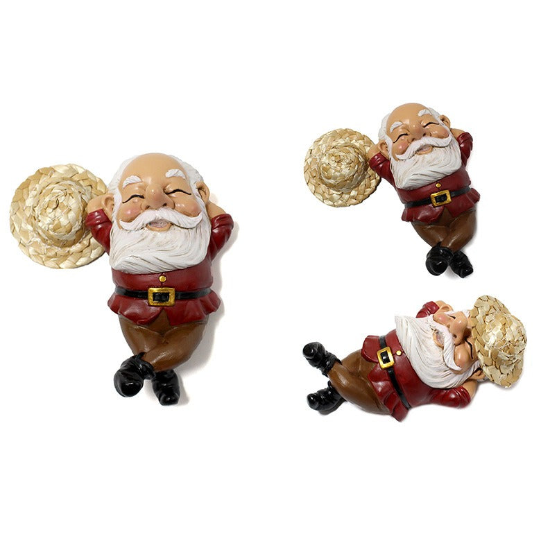 Creative resin sleeping posture elf statue courtyard garden with straw hat dwarf ornaments - V.I.P Digital Presence