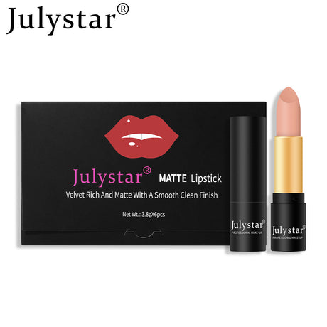 Matte Lipstick Lazy People Don't Stick To The Cup Colorless Lipstick Six Color Set - V.I.P Digital Presence