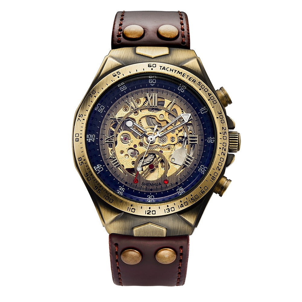 SHENHUA Men's Fashion Hollow out Watch Antique Fully Automatic Mechanical Watch - V.I.P Digital Presence