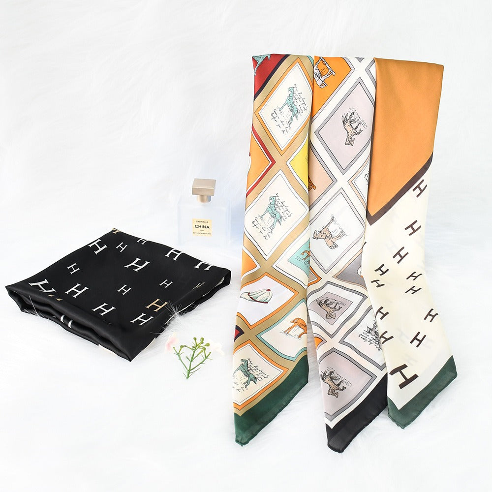 Silk Scarf Women's Sunscreen Beach Imitation Silk Versatile Silk Scarf Neckband - V.I.P Digital Presence