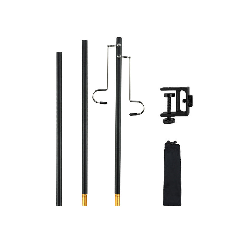 Soporte para lámpara de camping portátil de aleación de aluminio ligero para exteriores con bolsa de almacenamiento