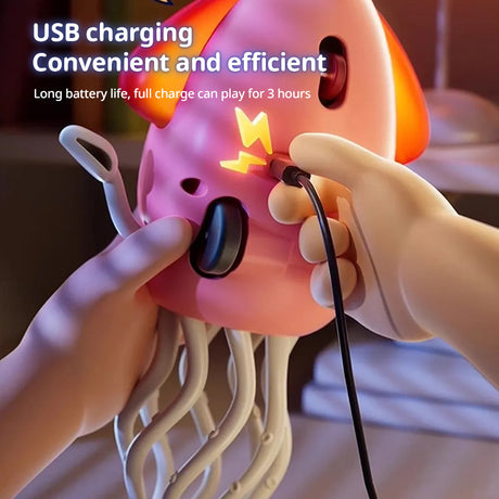 Creative Dancing Squid: auto-sense, obstacle-avoid e-pet with music, lights, rechargeable & interactive gift. - V.I.P Digital Presence