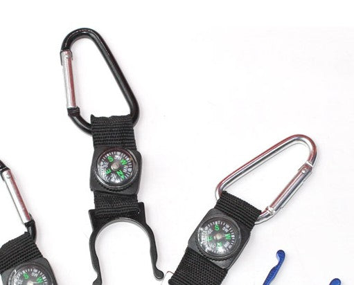 Mini Multifunction 3 in 1 Compass Thermometer Carabiner - V.I.P Digital Presence