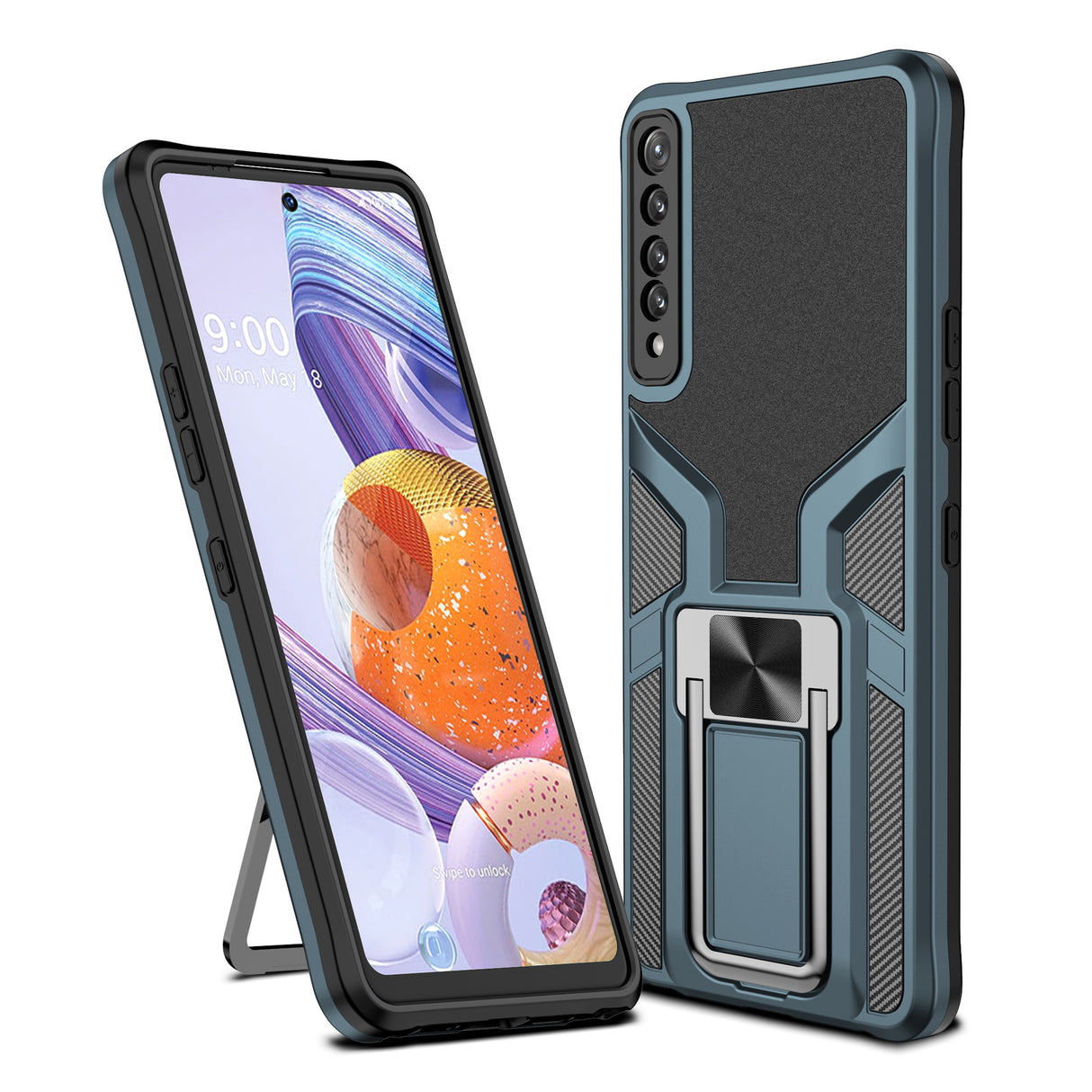Suitable for LGSTYLO7 Mobile Phone Shell Lgstylo7 Protective Cases Creative Car Bracket Magnetic Cover