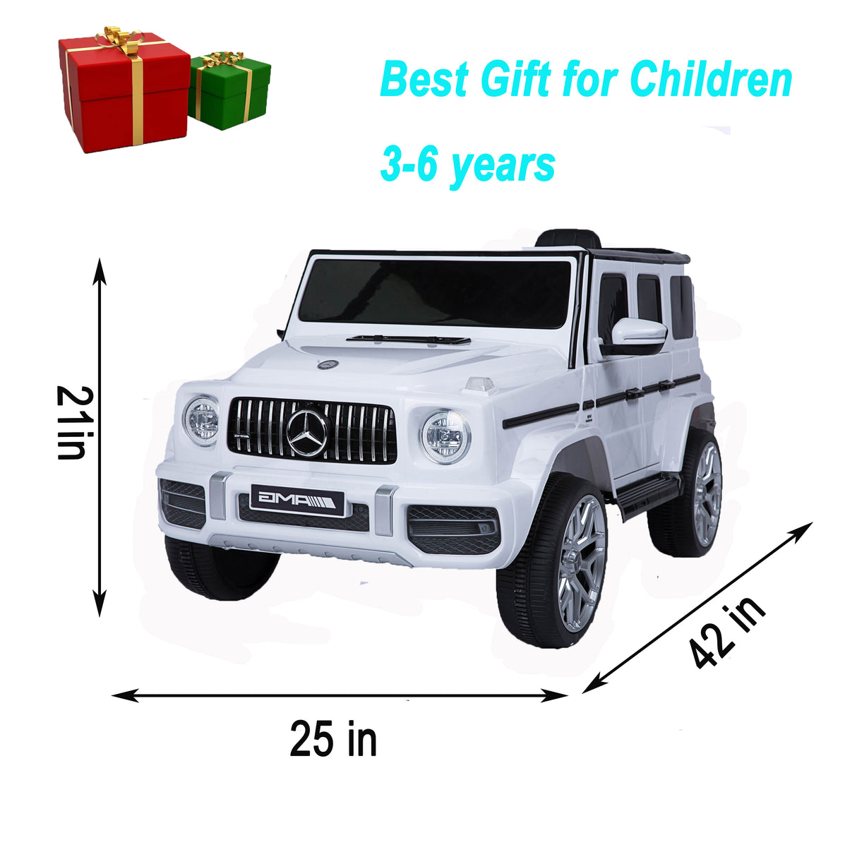 Mercedes Benz G63 Children's Electric Vehicle with Remote Control 12V Music, Horn, Spring Suspension, Safety Lock and License - V.I.P Digital Presence