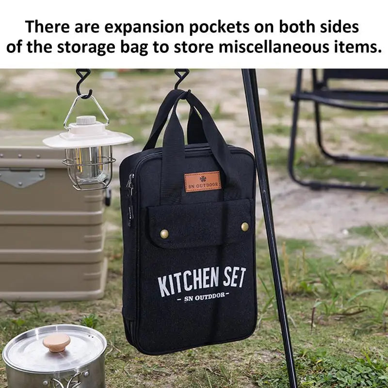 Camping Kitchen Set 8pcs Camping Outdoor Cookware Kit Stainless Steel Camping Tool Travel Set And Utensil Organizer Storage bag - V.I.P Digital Presence