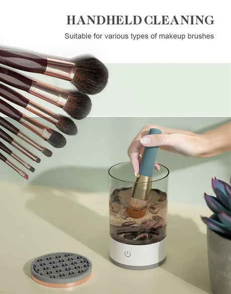 3 in 1 Automatic USB Automatic portable spinning makeup brush cleaner device makeup brush cleaner - V.I.P Digital Presence