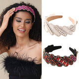 Gorgeous Mizhu Water Diamond Baroque Retro Wide Edge Hair Accessories - V.I.P Digital Presence